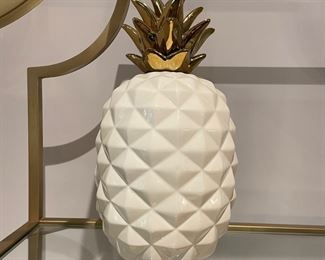 White & gold pineapple, 15"H x 8"W,  $34