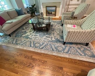 Unique Loom, Vienna Collection,  Blue / greige area rug, 9' x 12',  was $399, NOW $325