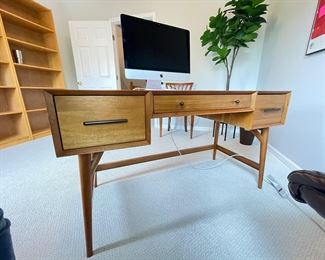 West Elm MCM styled desk, 52"W x 24"D x 30"H, (Retails $899),  $448