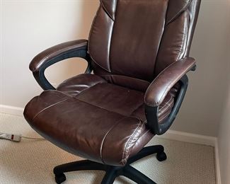 Brown bonded leather office chair, was $125, NOW $88