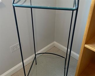 Glass top accent table, 13" x 13" x 30"H,  was $55, NOW $40