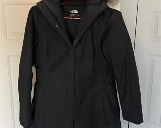 The North Face woman's size large winter coat w/ faux fur trim hood,  was $58, NOW $38