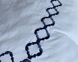 Additional view of blue detail on comforter~