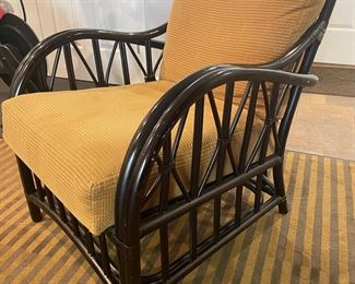 Palecek Campaign Style Black Bent Bamboo Rattan, 27"W x 35"D x 32"H,  was $450, NOW $325
