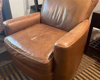 Pearson, Henredon leather swivel chair, 33"W x 36"D x 34"H,  was $445, NOW $375