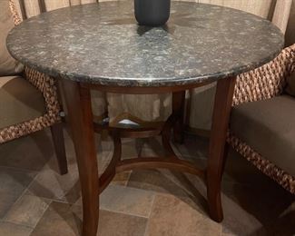 Maria Yee table w/ stone top, 3'D x 30"H, was $399, NOW $335