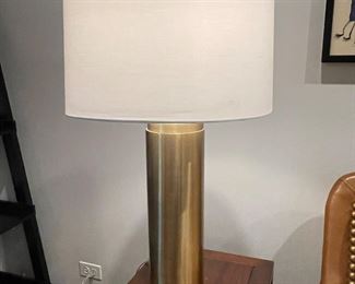 Brushed gold lamp, - 2 available - 30"H,  was $78 each, NOW $58 each