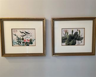 Framed water color paintings, see following pics for pricing and descriptions >