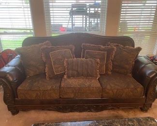 Ashley Furniture Fresco Sofa 
Excellent condition! 
Like new! 
92” long x 38” deep x 18” tall to seat, 40” tall to back.
Must be able to move and load yourself.