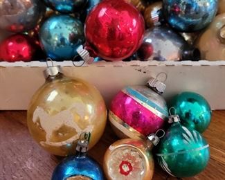 Vintage glass Christmas ornaments 