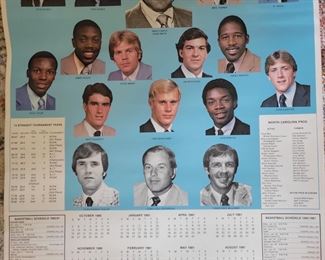 1980-1981 UNC basketball poster 
