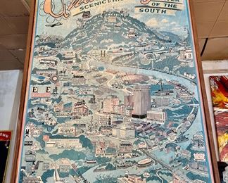 Classic 1973 Chattanooga Map 