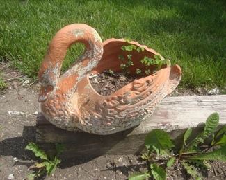 Terra cotta swan