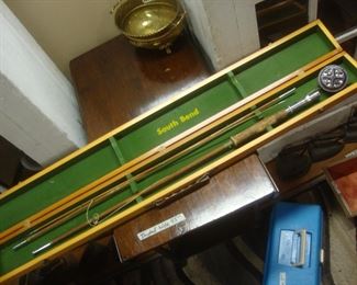South Bend bamboo rod with reel