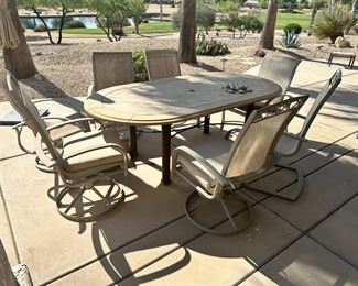 iron patio table and chairs