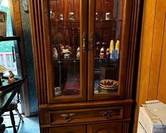 China cabinet/salt and pepper shakers
