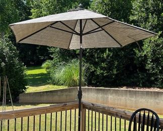 Patio umbrella opened