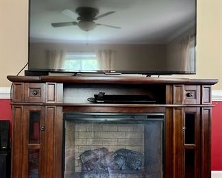 Electric fireplace and console
