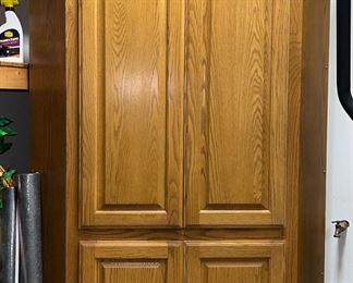 Oak corner cabinet