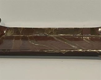 stoneware tray signed