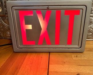 Vintage EXIT sign