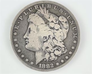 1882 U.S. Morgan 90% Silver Dollar Coin
