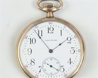 Antique Waltham Gold Plated 15 Jewel Mechanical Pocket Watch
