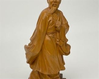 Boxwood ; The Mandarin Chinese Military Offical Figural
