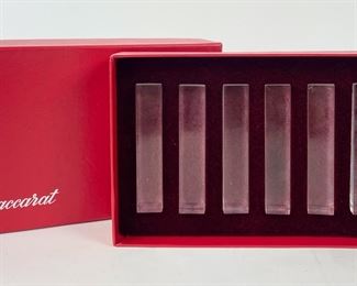 Fine Baccarat Crystal MCM Knife Rests Set Of 6 In Original Box
