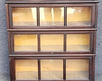Antique 3 Stacking Lawyers Bookcase 35-8 Finish #15 with Top & Bottom
