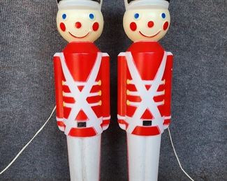 Pair Tall Light Up Toy Soldiers
