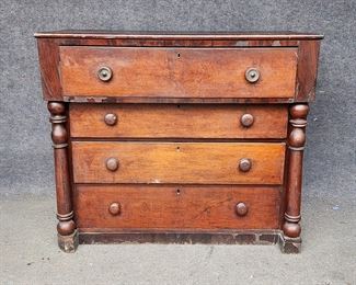 Antique American Empire Chest of Drawers Walnut
