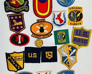 Vintage US Military Vietnam Era Army Patches - Vigilant Always, Defense Language Institute, ROTC, Nolle Secundis, and More 18 Total
