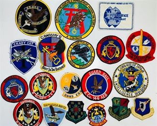 Vintage US Military Vietnam Era Service Patches - B Company, Air Force Intelligence Service, 156th, Aerial Surveillance, Japan, Iceland, USS Mount Whitney, and More - 19 Total

