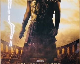 2000 Dreamworks and Universal Studios Gladiator Movie Poster Staring Russell Crowe - A Ridley Scott Film
