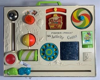 Vintage Fisher Price Activity Center Kids Learning Toy - All Parts Work Well - Very Entertaining
