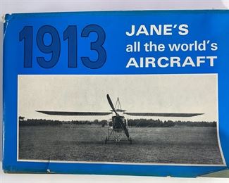 1969 All The Worlds Aircraft 1913 by Fred T. Jane Published by Arco Publishing Co New York - 280 Pages With Dust Jacket
