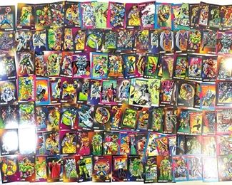 Marvel Comics 1992 Trading Cards Including Spider-Man, Iron Man, Black Widow, Hulk, Thanos, Dr, Doom, Green Goblin, Thing, She-Hulk, and Many More
