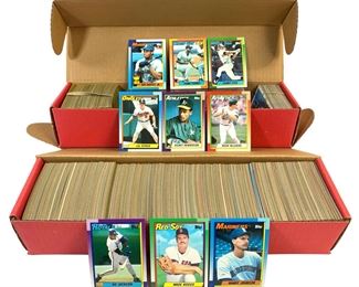 Even Larger Topps 1990 Baseball Card Collection Including Ken Griffey Jr., Bo Jackson, Cal Ripken Jr., Rickey Henderson, Frank Thomas, Sammy Sosa, Mark McGwire, and 60 More Topps Cards from Various Years
