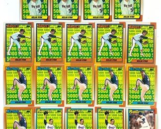 Nolan Ryan Topps 1990 5000 Strikeout Baseball Card Collection
