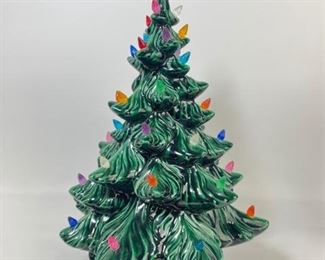 Vintage Ceramic Lighted Christmas Tree
