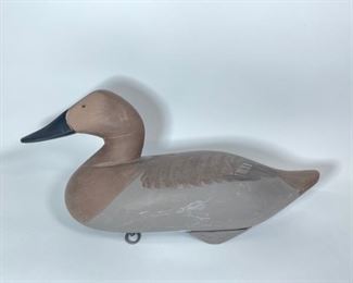 Vintage Eastern Shore Carved Wood Working Brown Duck Decoy with original Paint
