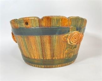 WELLER Art Pottery Basket 1910s Antique Art Pottery
