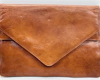 Saks Fifth Avenue Envelope Leather Clutch
