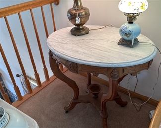 Victorian, walnut oval, end tables $275 each
