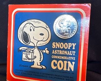 Snoopy, commemorative, astronaut coin, 1969, $125