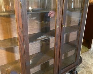 Curio/Dish Cabinet two doors with key 60"x58"