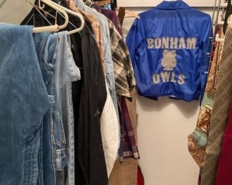men's clothing, 1970s Bonham Owls jacket