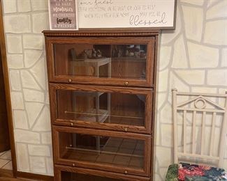 lawyers bookcase  in very good condition- not antique  but looks  and works great