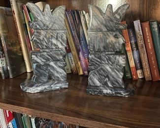 stone bookends  super heavy and very cool 